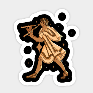 Etruscan Flute Player Sticker